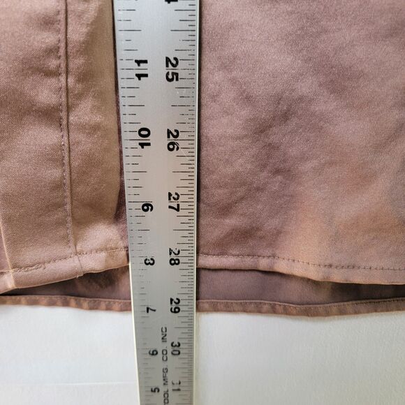 Taupe Brown Textured Shirt Button Up Long Sleeve Button Cuff Button Closure Sz M - Picture 6 of 8